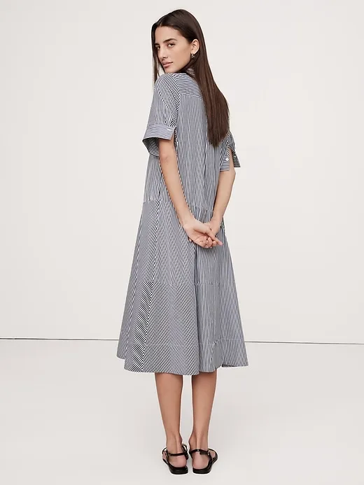 Poplin Bib-Front Midi Dress sold by Banana Republic product image thumbnail 2