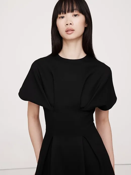 Everywhere Ponte Seamed Midi Dress sold by Banana Republic product image thumbnail 3