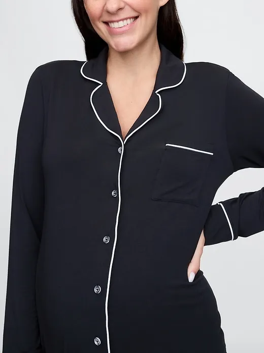 Maternity Modal PJ Shirtdress sold by GAP product image thumbnail 4