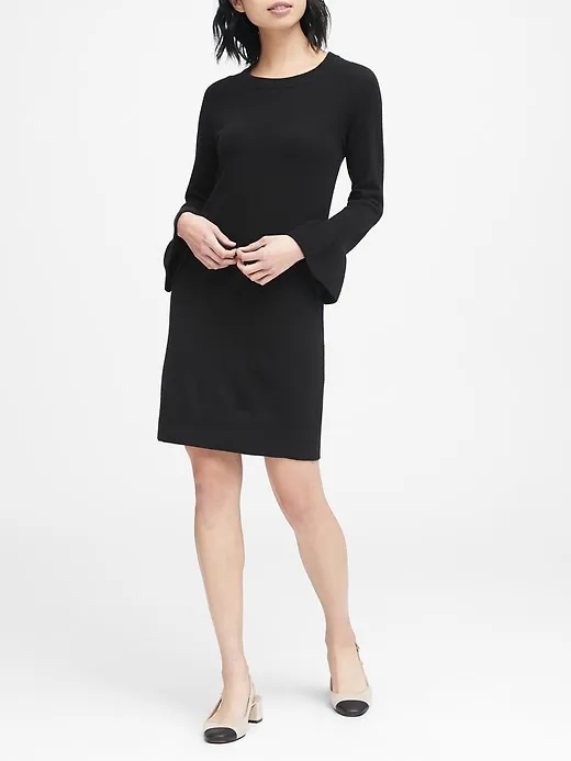 Ruffle-Cuff Sweater Dress sold by Banana Republic