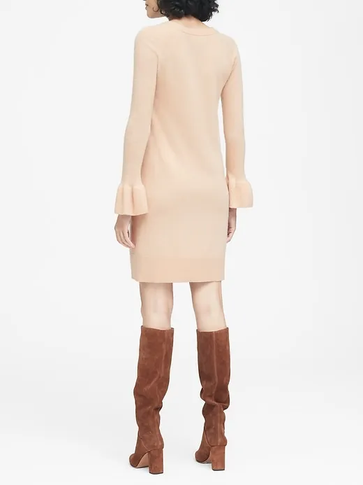 Ruffle-Cuff Sweater Dress sold by Banana Republic product image thumbnail 2