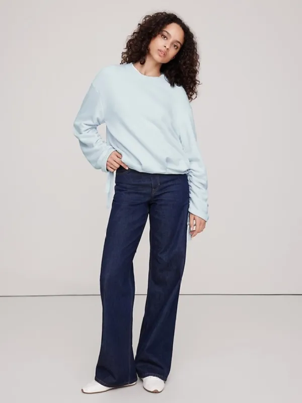 Cinch-Sleeve Sweatshirt Top sold by Banana Republic