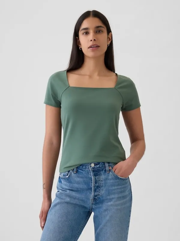 Compact Jersey Square-Neck Shirt sold by GAP