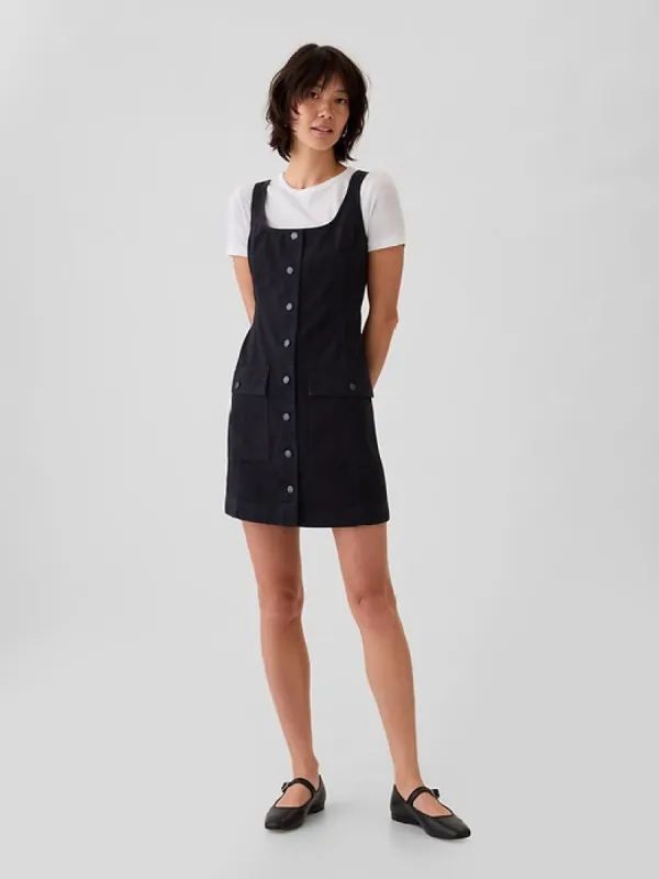 Utility Button Mini Dress sold by GAP