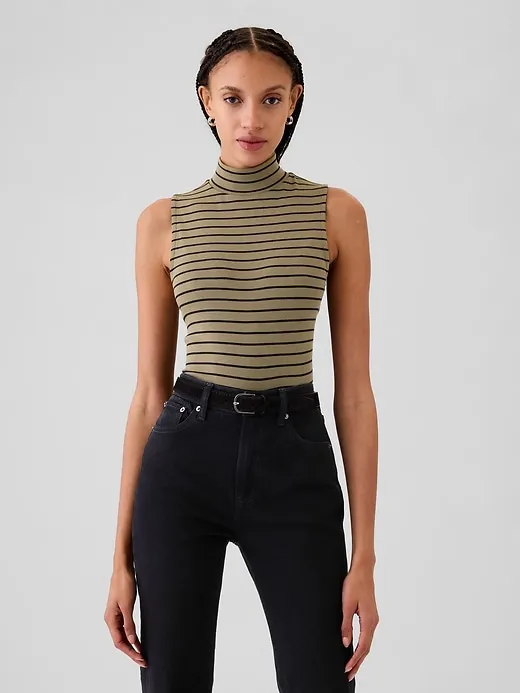 Modern Mockneck Tank Top sold by GAP