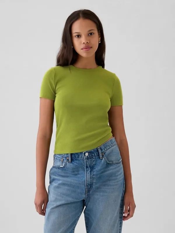 Modern Rib Cropped T-Shirt sold by GAP