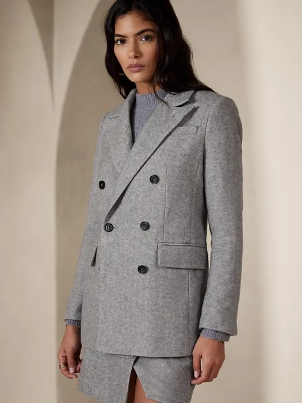 Marley Herringbone Blazer sold by Banana Republic