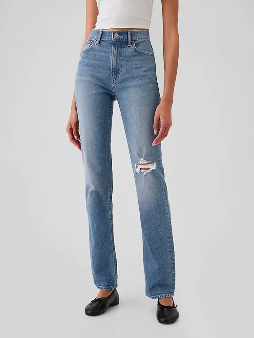 High Rise '90s Straight Jeans sold by GAP product image thumbnail 2