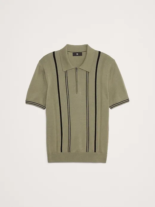 Cotton Stripe Sweater Polo sold by Banana Republic product image thumbnail 4