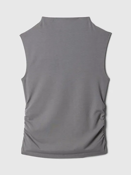 Modern Funnel-Neck Ruched Tank Top sold by GAP product image thumbnail 5