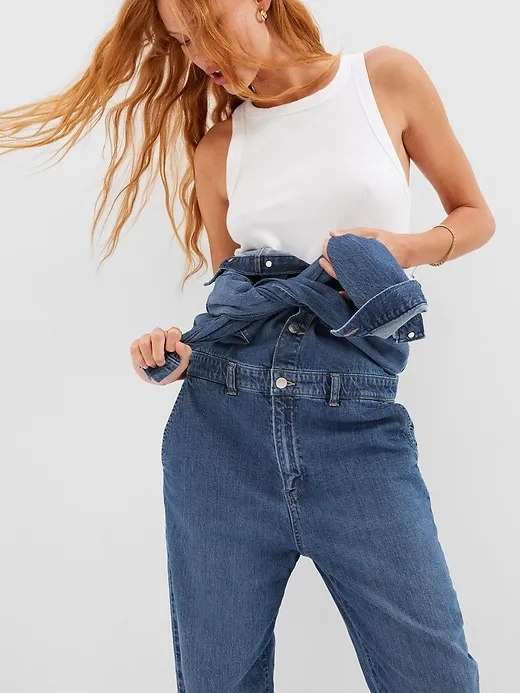 Denim Jumpsuit with Washwell sold by GAP product image thumbnail 3