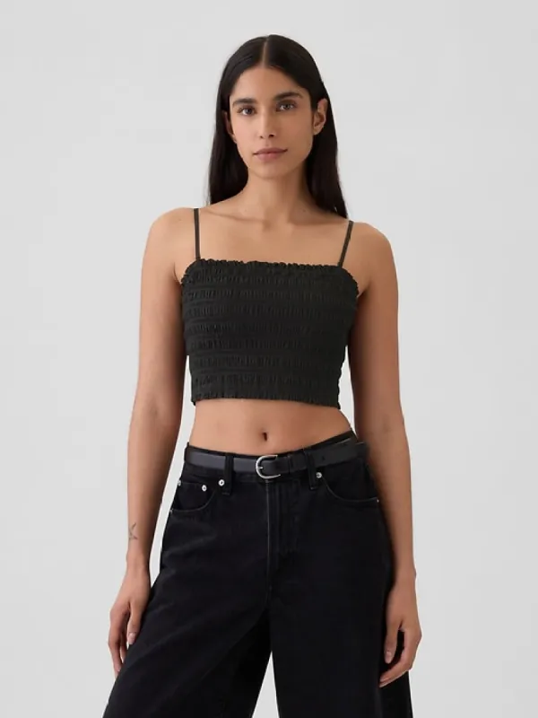 Ultra-Cropped Smocked Tank Top sold by GAP