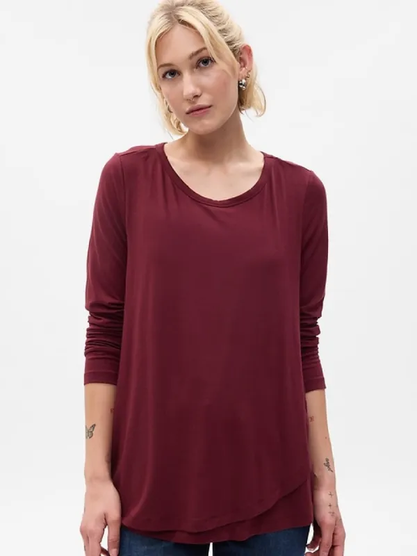 Maternity Double-Layer Nursing T-Shirt sold by GAP