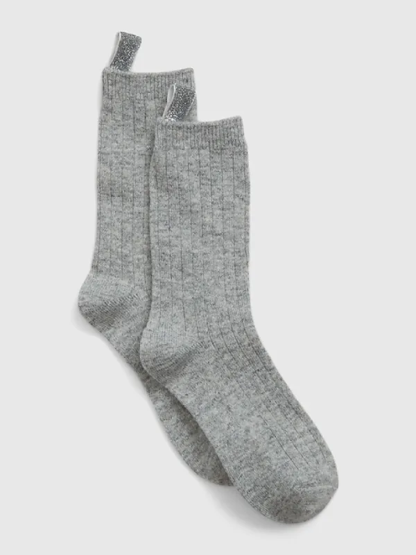 Glitter Crew Socks sold by GAP
