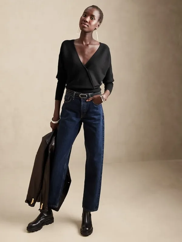 Petite Wrap-Front Sweater sold by Banana Republic