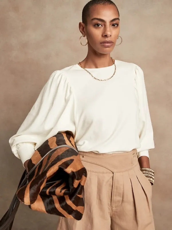 Volume-Sleeve Top sold by Banana Republic