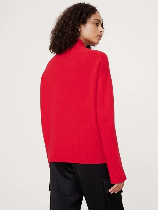 Oversized Midweight Cashmere Turtleneck Sweater sold by Banana Republic product image thumbnail 2
