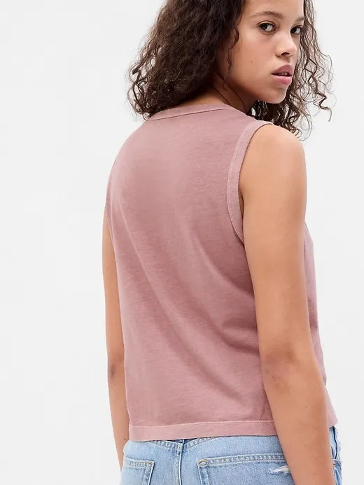 Organic Cotton Vintage Shell Tank Top sold by GAP product image thumbnail 4
