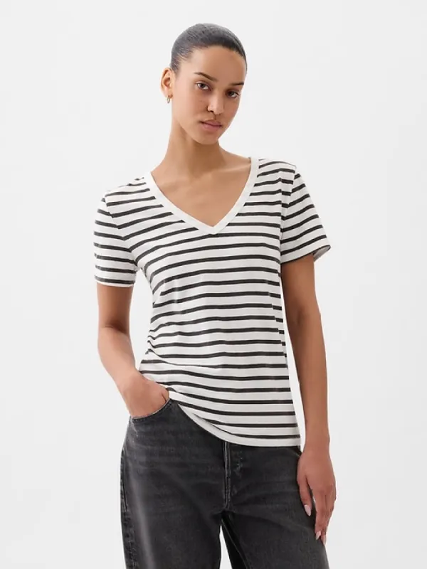 Organic Cotton Vintage V-Neck T-Shirt sold by GAP