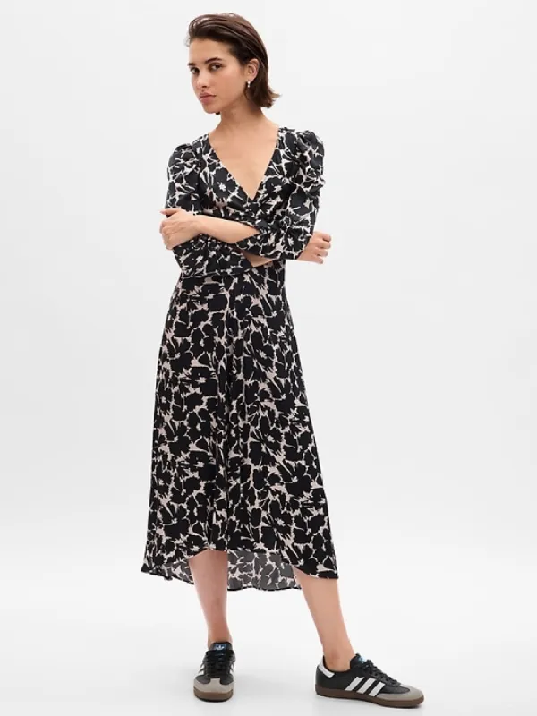 Ruched Satin Midi Dress sold by GAP