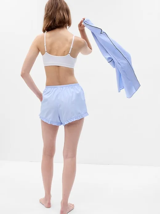 Poplin Ruffled PJ Shorts sold by GAP product image thumbnail 2