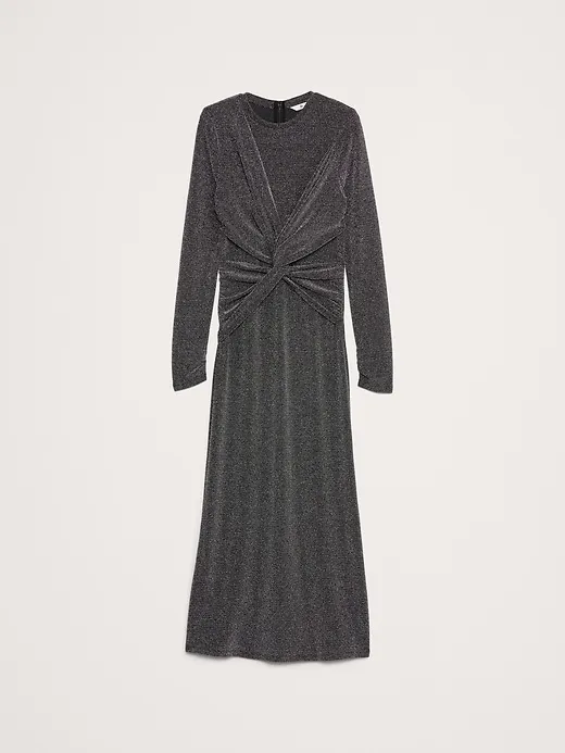 Jersey Knit Twist-Front Maxi Dress sold by Banana Republic product image thumbnail 4