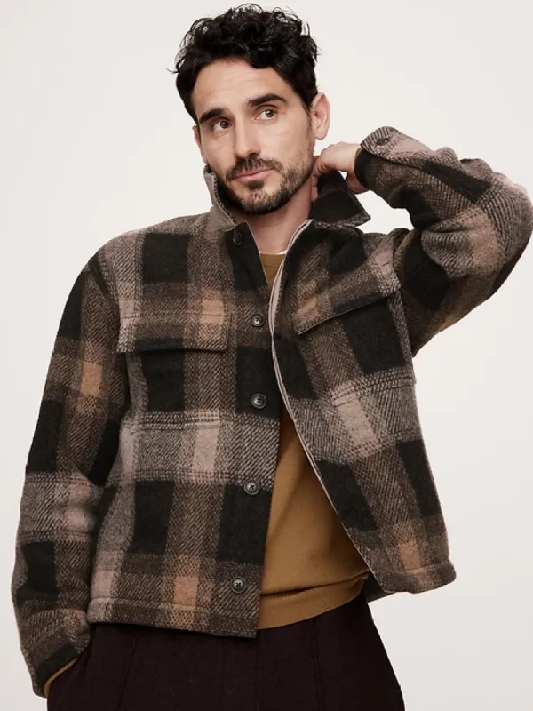 Plaid Shirt Jacket sold by Banana Republic
