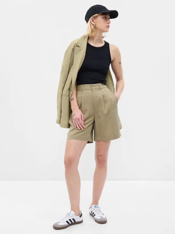 SoftSuit Pleated Shorts sold by GAP