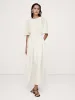 Linen-Silk Cut-Out Maxi Dress sold by Banana Republic