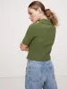 Ribbed Cropped Sweater Polo sold by Banana Republic