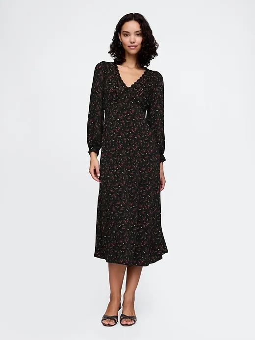 Satin Empire Midi Dress sold by GAP