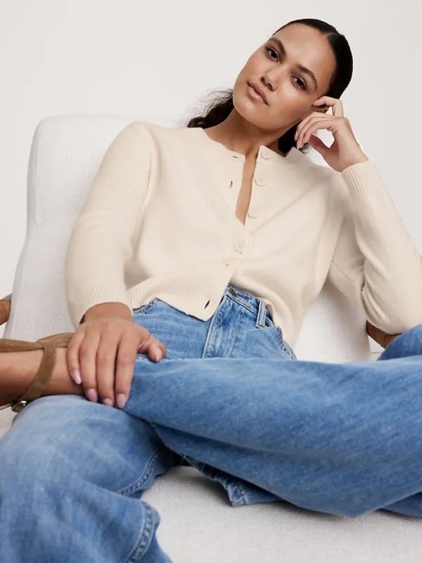 Relaxed Cashmere Cardigan sold by Banana Republic