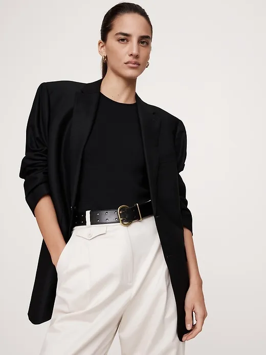 Leather Double-Punch Waist Belt sold by Banana Republic product image thumbnail 2