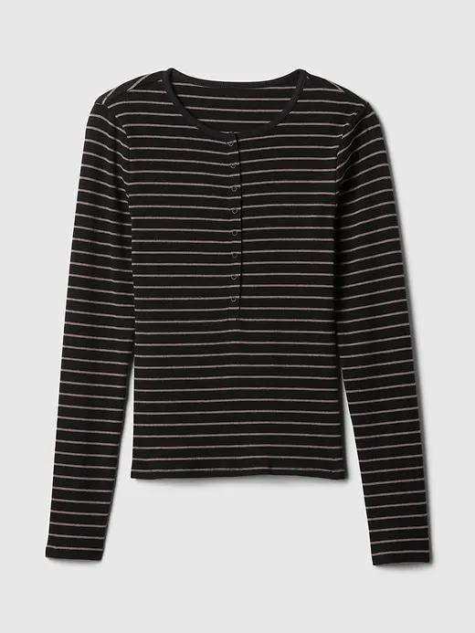 Modern Rib Henley T-Shirt sold by GAP product image thumbnail 5