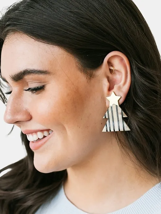 Striped Christmas Tree Earrings sold by GAP product image thumbnail 2