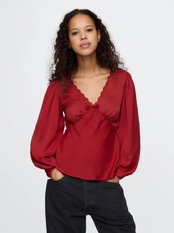 Satin Empire Top sold by GAP