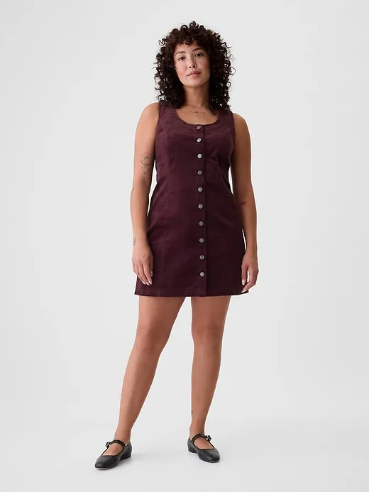 Corduroy Button Mini Dress sold by GAP product image thumbnail 5