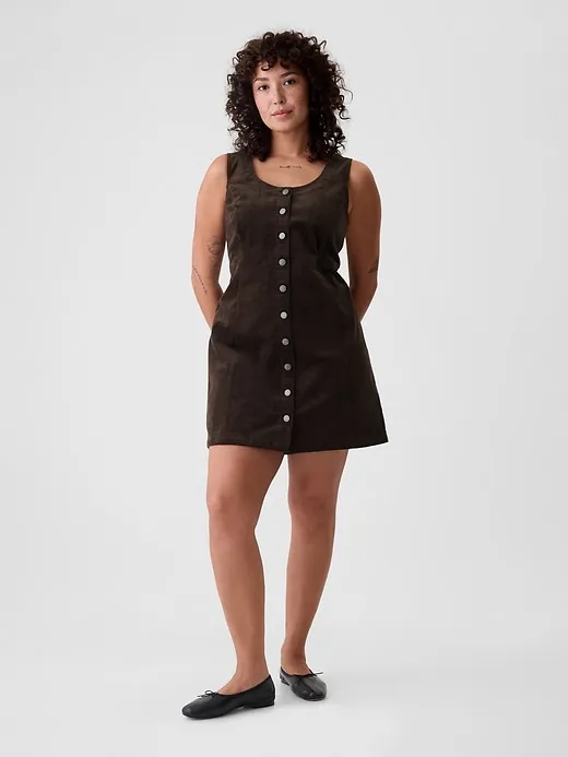Corduroy Button Mini Dress sold by GAP product image thumbnail 5