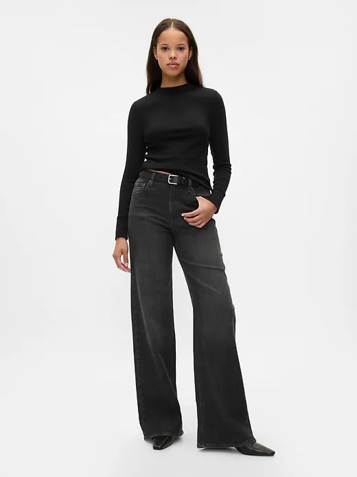 Essential Rib Mockneck T-Shirt sold by GAP product image thumbnail 3