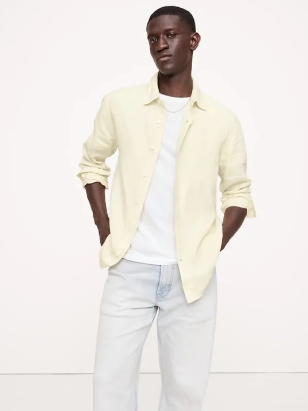 Slim Castello Linen Shirt sold by Banana Republic