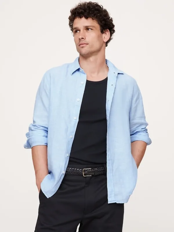 Slim Castello Linen Shirt sold by Banana Republic