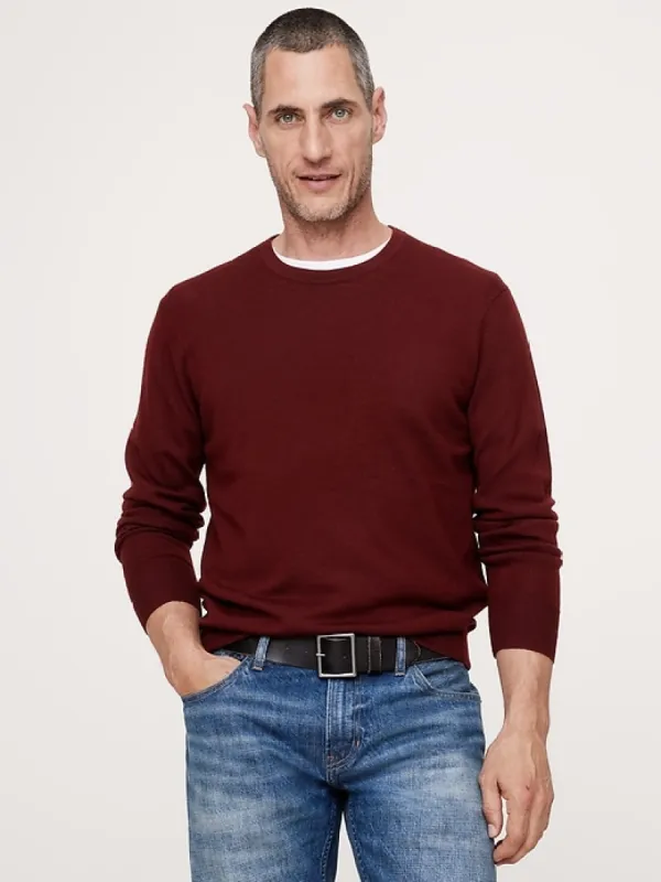 Italian Merino Crew-Neck Sweater sold by Banana Republic