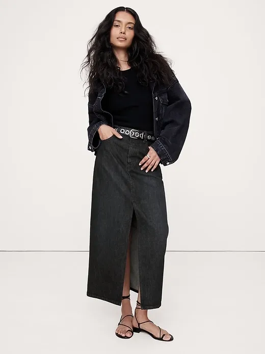 Denim Maxi Skirt sold by Banana Republic