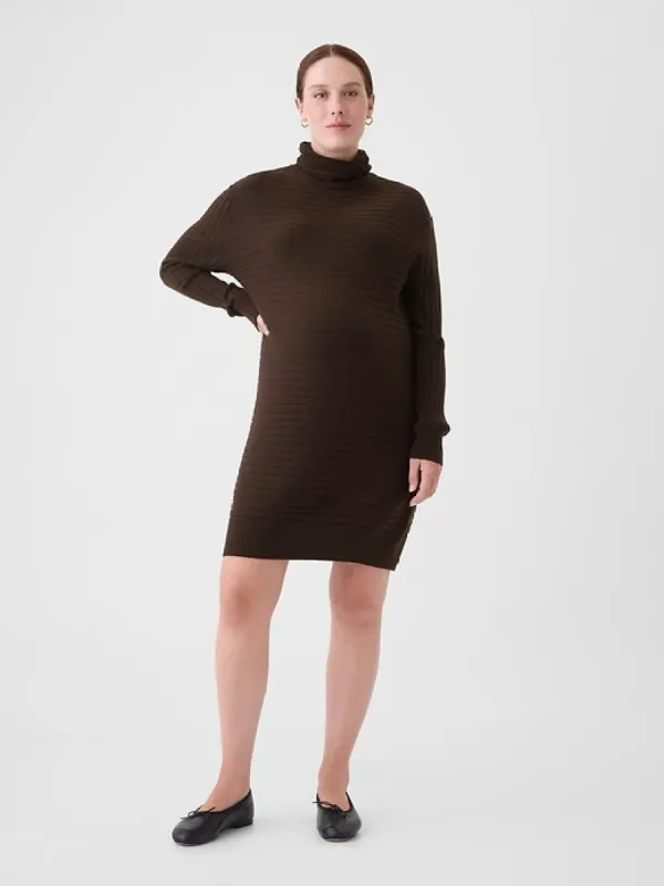 Maternity CashSoft Rib Turtleneck Mini Sweater Dress sold by GAP