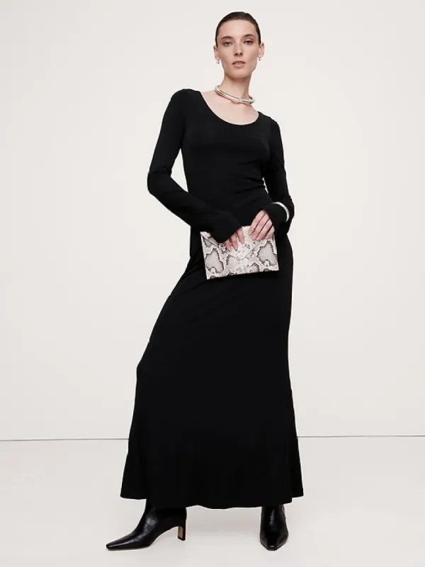 Crepe Knit Scoop-Neck Maxi Dress sold by Banana Republic