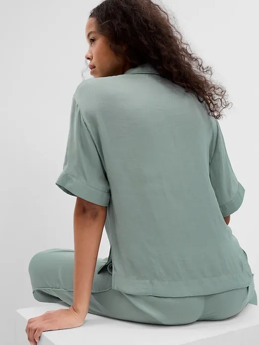 Satin PJ Shirt sold by GAP product image thumbnail 3