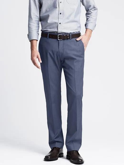 Tailored Slim Blue Wool Dress Pant sold by Banana Republic