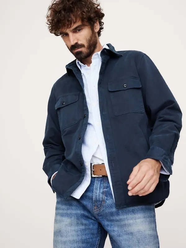 Cotton Twill Shirt Jacket sold by Banana Republic