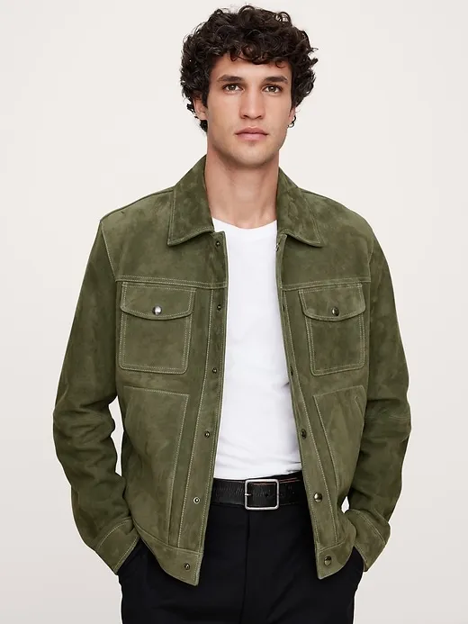 Suede Trucker Jacket sold by Banana Republic