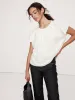 Cotton-Silk Tulip-Sleeve Shirt sold by Banana Republic